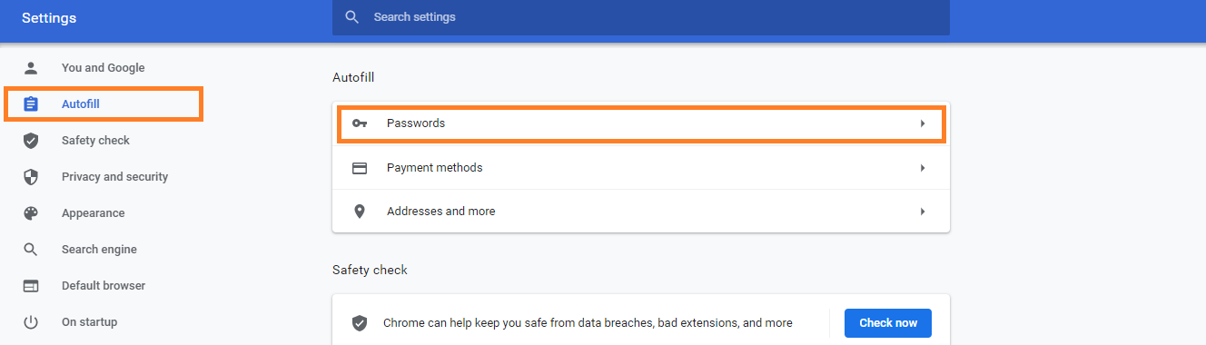 How To view saved passwords