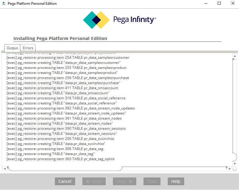 Pega installing guide with detailed steps
