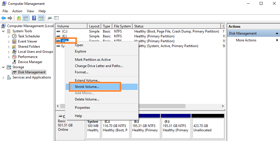 How to partition the hard disk