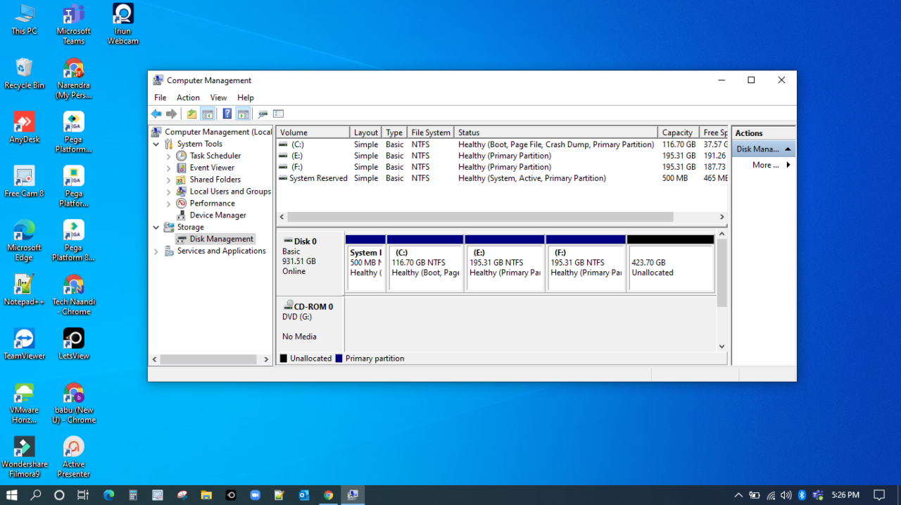 How to partition the hard disk