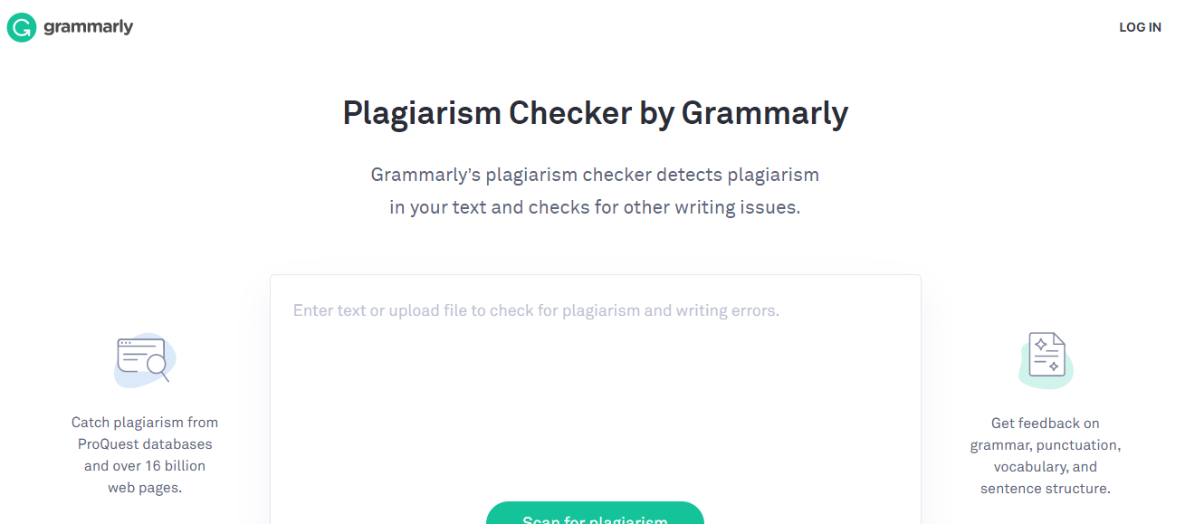 Free plagiarism checker Grammarly
