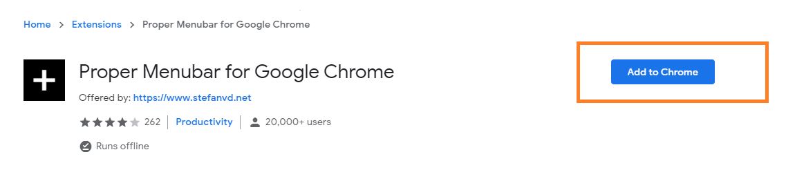 How do i add menu bar to google chrome 