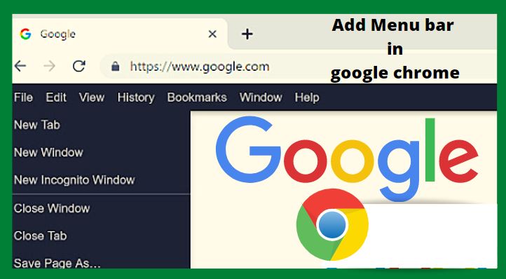 Menu bar in google chrome