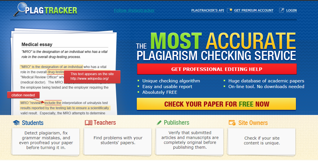 Best Plagiarism checker for free